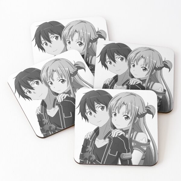 Item preview, Kirito & Asuna (Grayscale) designed and sold by Violet Dreaming.