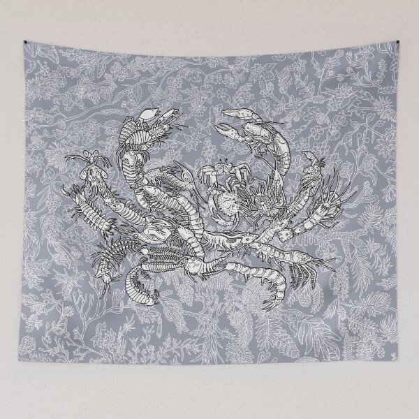 Item preview, Crustaceans - Evolution - Blue Background  designed and sold by EvolutionPoster.