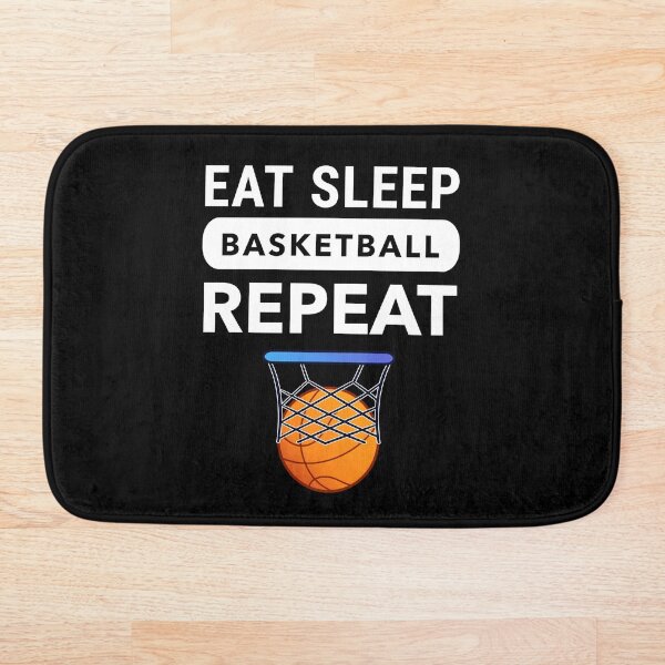 Eat, Sleep, Basketball, Repeat - Dark Edition Bath Mat