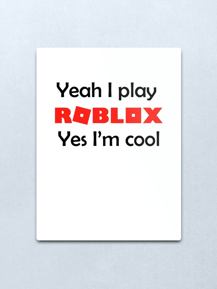 Roblox Shirt Metal Print By Sebeman3 Redbubble - roblox metal print