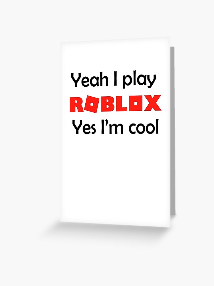 Roblox Shirt Greeting Card By Sebeman3 Redbubble - roblox playing cards shirt