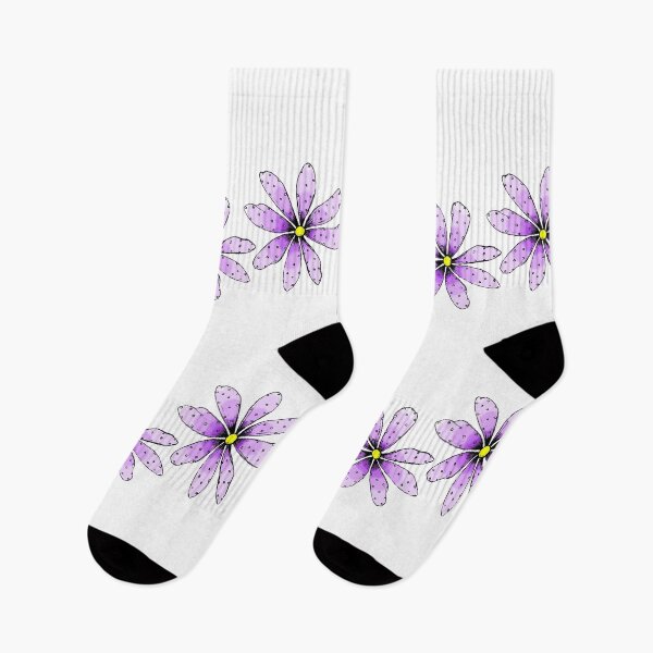 Artikelvorschau, Lila und lila Blumen entworfen und verkauft von stickypixie.