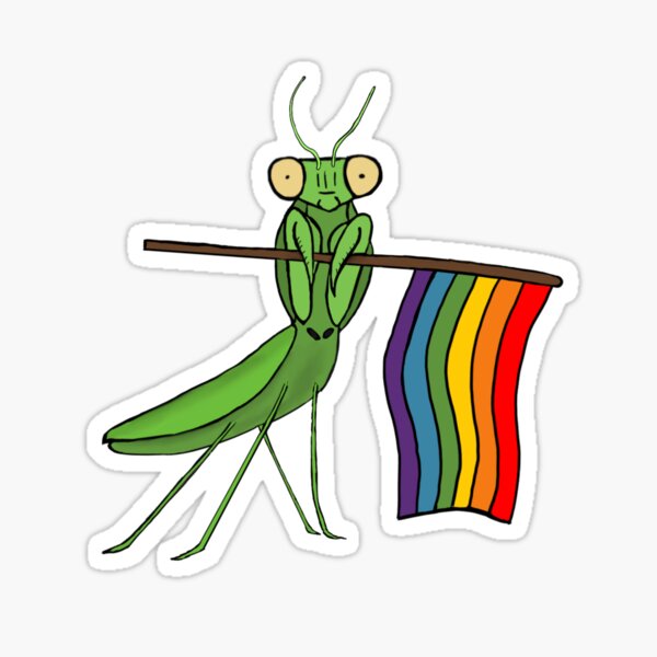 Pride flag mantis Sticker