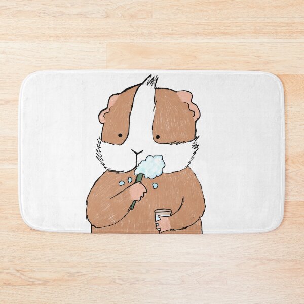 Item preview, Guinea pig brushing teeth  designed and sold by mondesign26.