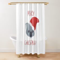 Merry Christmas Koala Emoji Shower Curtain