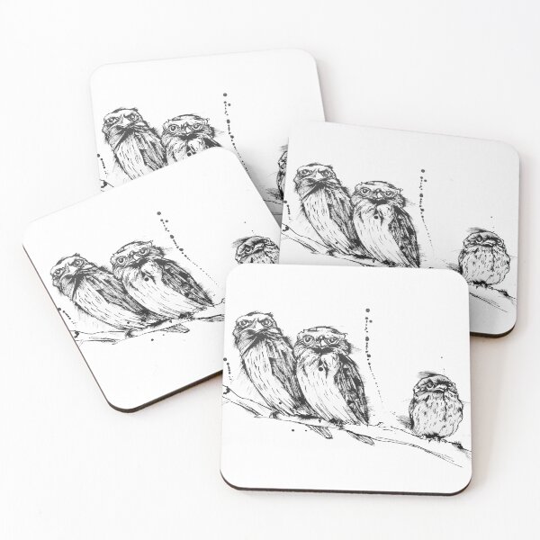 Artikelvorschau, Ich bin nicht hier - 3 fantastische Tawny Frogmouth Vögel entworfen und verkauft von Running Duck Studio.