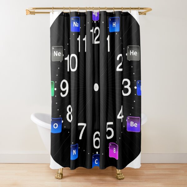 #Chemical #Elements Wall #Clock Shower Curtain