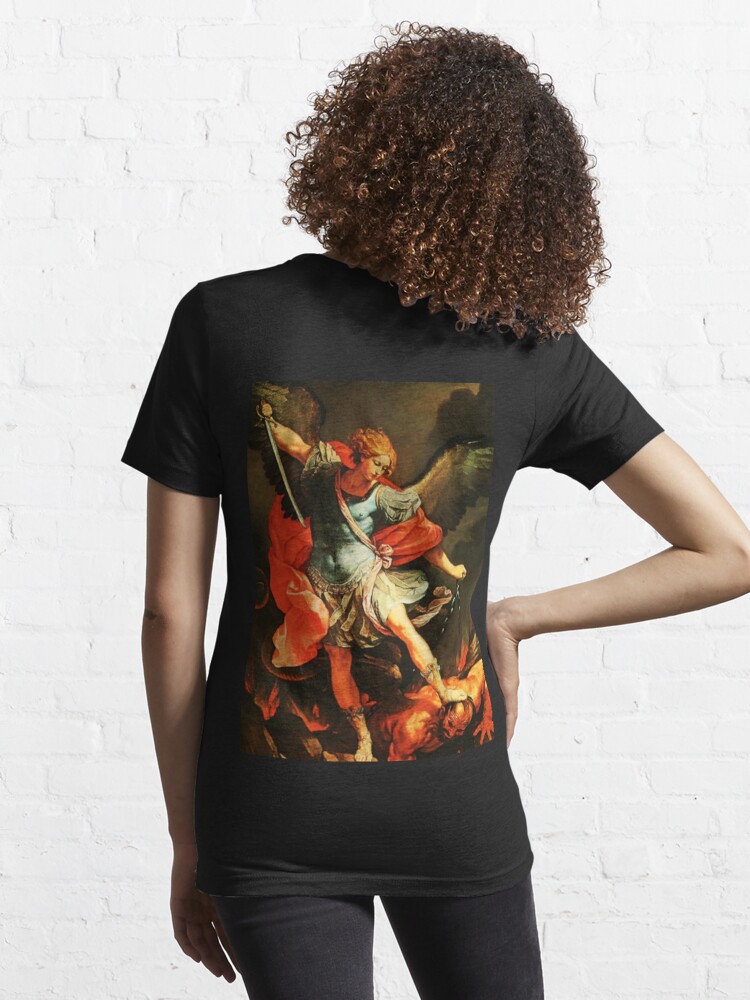 St Michael Archangel | Michael Defeats Satan | Revelation 12-7-9 |  Essential T-Shirt