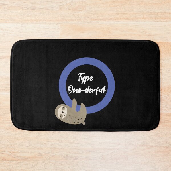 Item preview, Type 1 Diabetes T1D Type One-Derful Awareness Sloth On Blue Circle designed and sold by JessieJune.