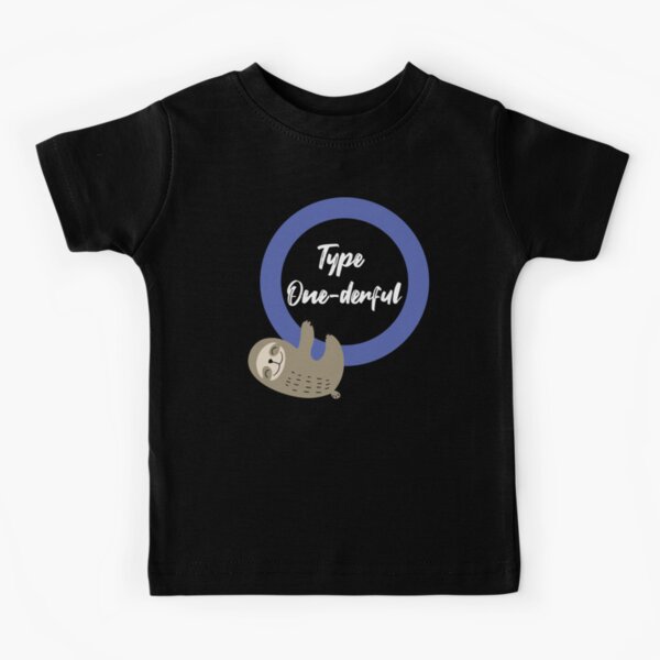 Item preview, Type 1 Diabetes T1D Type One-Derful Awareness Sloth On Blue Circle  designed and sold by JessieJune.