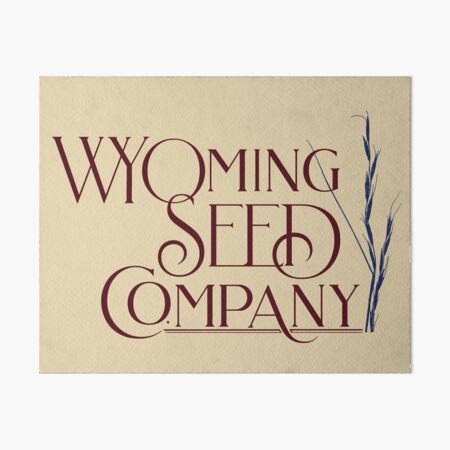 Wyoming Seed Company Red And Blue Logo Art Board Print