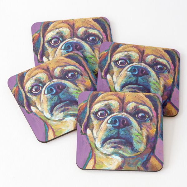 Item preview, Fun Puggle Pup on Lavender  designed and sold by RobertPhelpsArt.