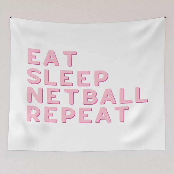 Item preview, Eat Sleep Netball Repeat designed and sold by teesaurus.