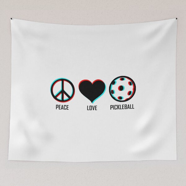 Item preview, Peace Love Pickleball funny gift for women men kids fan designed and sold by hadleydesigns.