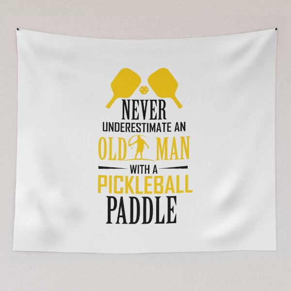 Item preview, Never Underestimate Old Man with a Pickleball Paddle funny designed and sold by hadleydesigns.