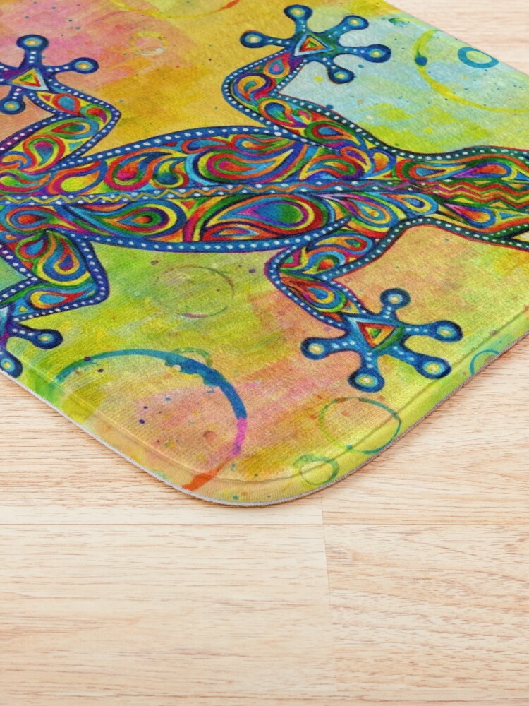 Alternate view of Electric Gecko Psychedelic Paisley Lizard Bath Mat