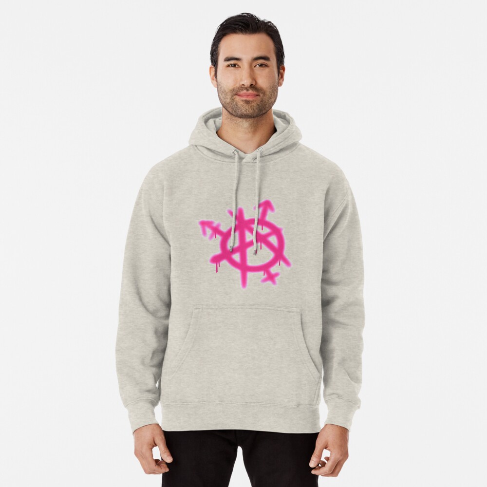 pink symbolic hoodie