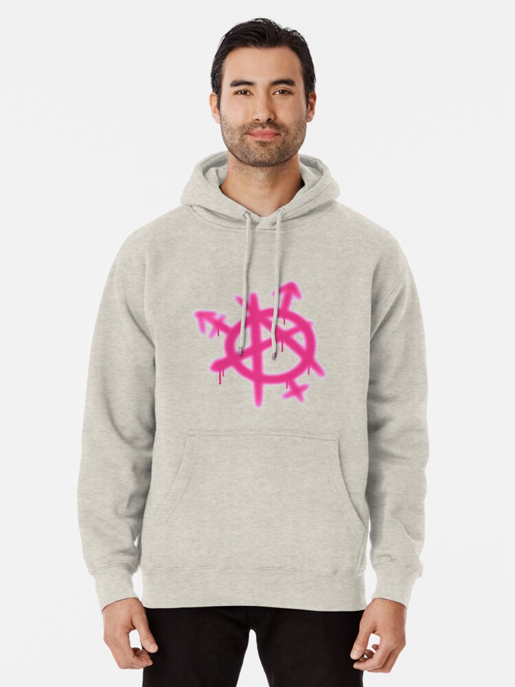 pink symbolic hoodie