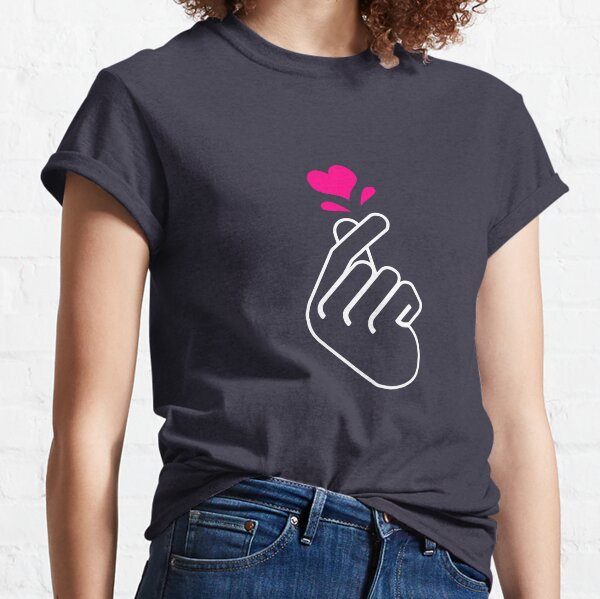 K-Pop Hand Symbol Salanghae KPOP and Chill Korean Music Bias BTS Star Classic T-Shirt