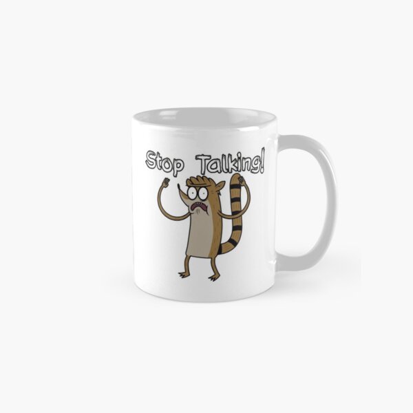 Pegatina Regular Show Rigby - Deja de hablar Taza clásica