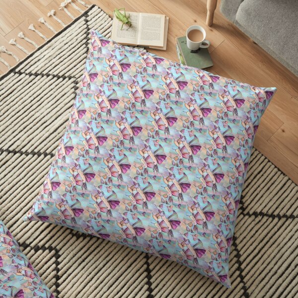 Hummingbird flight Floor Pillow