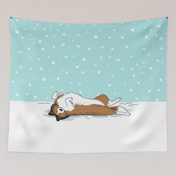 Item preview, Sheltie Winter Holiday | Shetland Sheepdog Enjoys the Snow designed and sold by Jenn Inashvili.