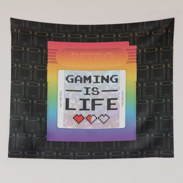 Item preview, Gaming Is Life - Rainbow - Black designed and sold by animinimal.