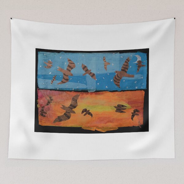 Item preview, Common Nighthawk inspired diptych  designed and sold by MfisherArt.