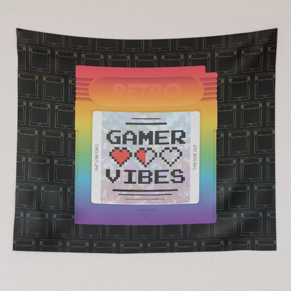 Item preview, Gamer Vibes - Rainbow - Black designed and sold by animinimal.