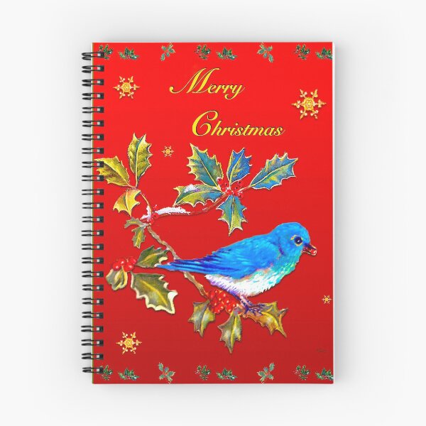 Item preview, MERRY CHRISTMAS BLUE BIRD designed and sold by Judy Mastrangelo.