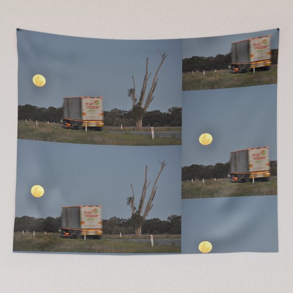 Item preview, Tree,Truck & Moon, Sturt Highway, Australia 2019 designed and sold by muz2142.