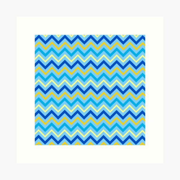 Item preview, Hanukkah Contemporary Zig Zag Blue and Golden Pattern designed and sold by DEC02.