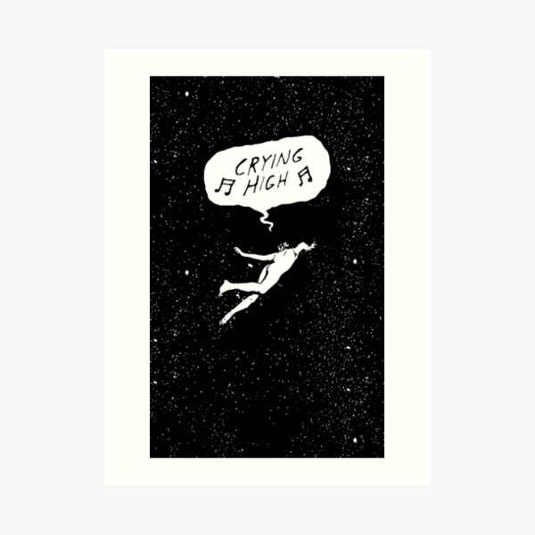 Crying High Black Art Print