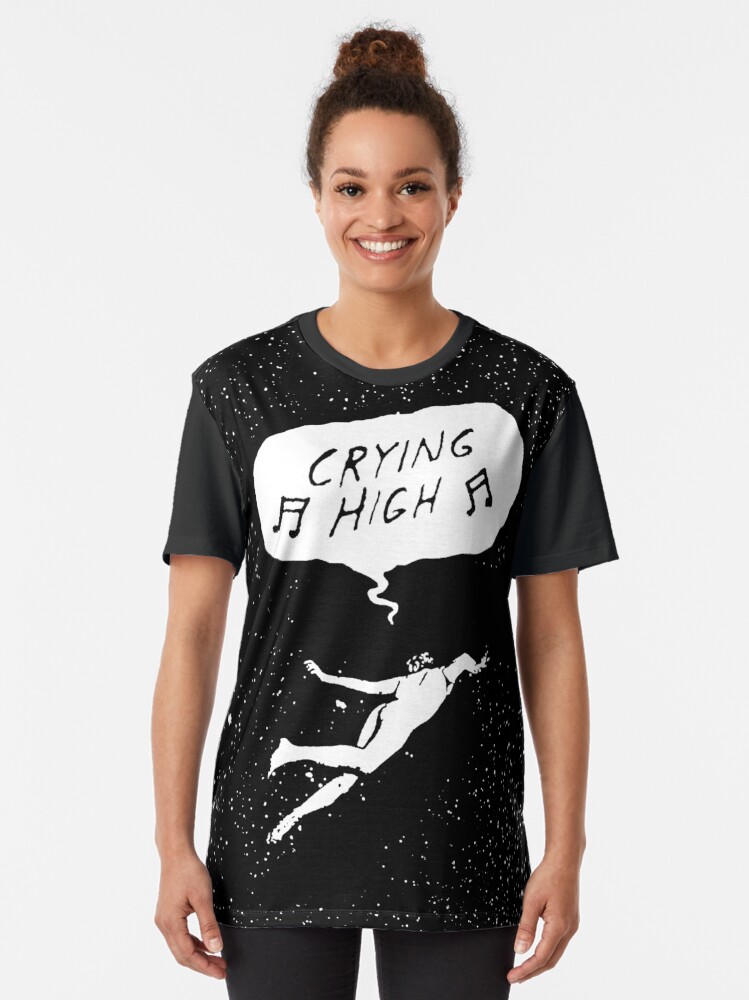 Alternate view of Crying High Black Graphic T-Shirt