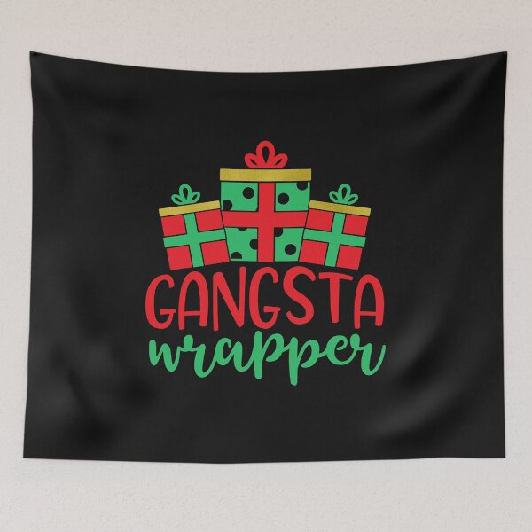 Item preview, Christmas Gangsta Wrapper Funky Funny Gift Tee designed and sold by findgreatshirts.