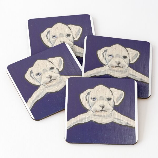 Item preview, Pisco the white Boxer Puppy designed and sold by FRANCO AMERICANO.