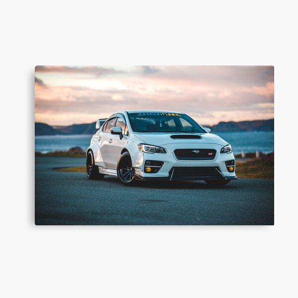 wrx sti car in sunset Canvas Print