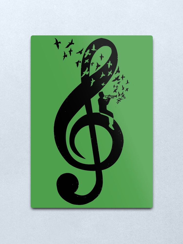 Alternate view of Treble Clef - Trumpet Metal Print