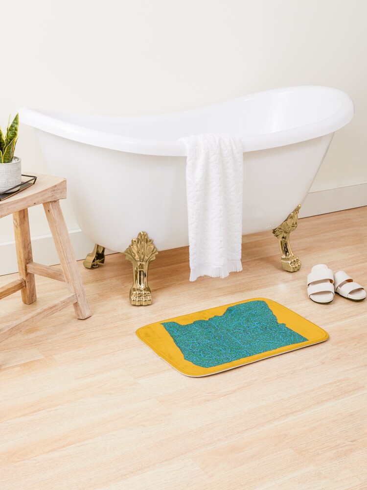 Thumbnail 2 of 6, Bath Mat, Oregon designed and sold by MaxwellAbstract.