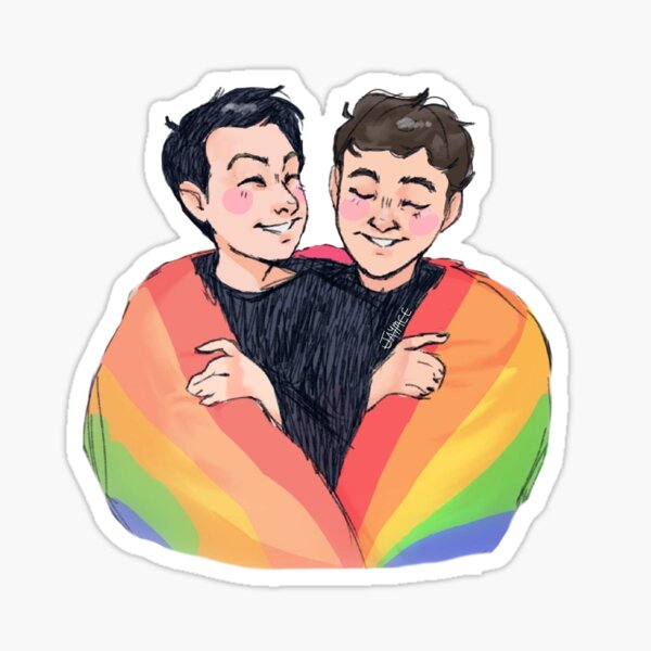 Dan and Phil Pride  Sticker