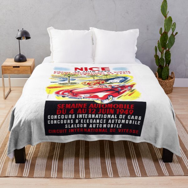 Item preview, 1949 Nice France Circuit Automobile Race Poster designed and sold by retrographics.