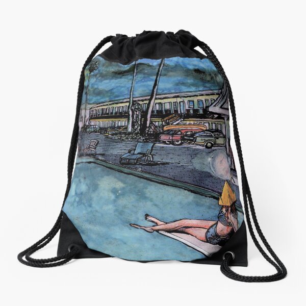 Poolside with The Jaynes No. 2 Drawstring Bag