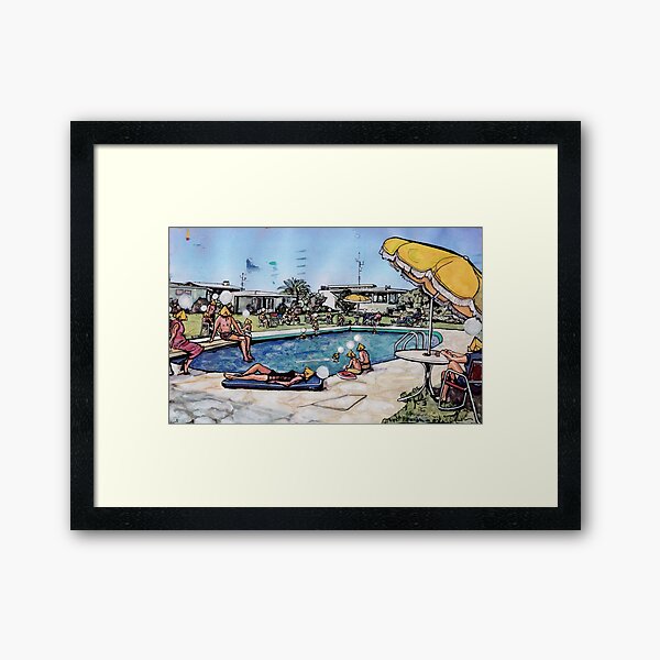 Poolside with The Jaynes No. 1 Framed Art Print