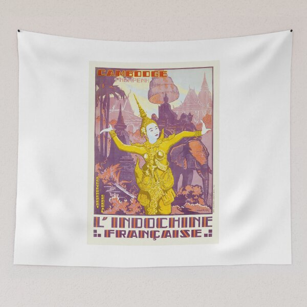 Item preview, 1931 CAMBODIA Phnom Penh Travel Poster designed and sold by retrographics.