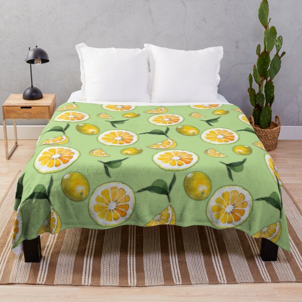 Item preview, Citrus Lemon Pattern on Green designed and sold by GraphicAllusion.