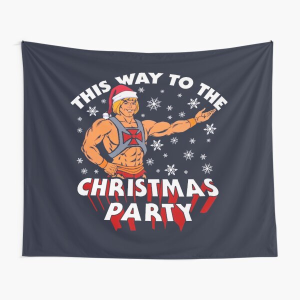 He Man Office Christmas Party Tapestry