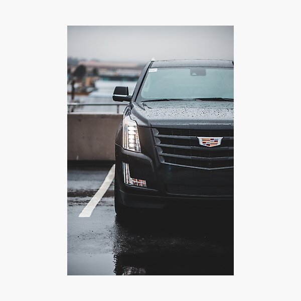 black 2020 cadillac escalade parked Photographic Print