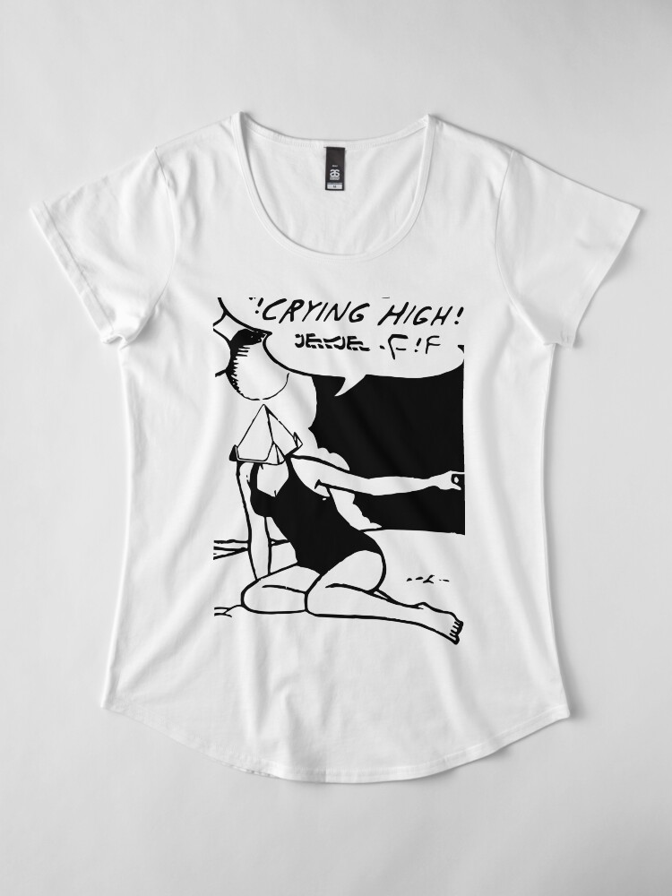 Alternate view of Crying High Beach Party Premium Scoop T-Shirt