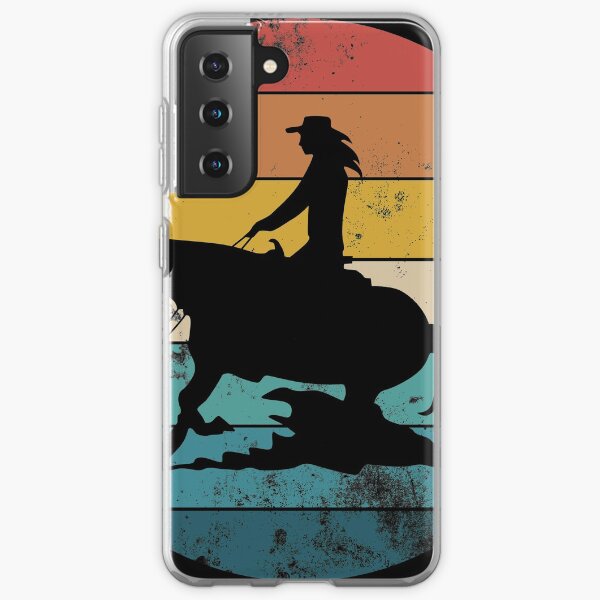Deslizamiento parada Western riding Reining regalo Funda blanda para Samsung Galaxy