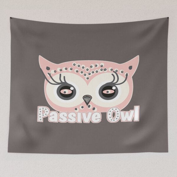 Item preview, passive owl funny bird owl eyes designed and sold by vibeno1.